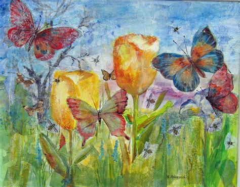 Spring Collage Reanna Pelszynski Art Artwork Painting