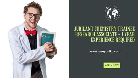 Jubilant Chemistry Trainee Research Year Experience