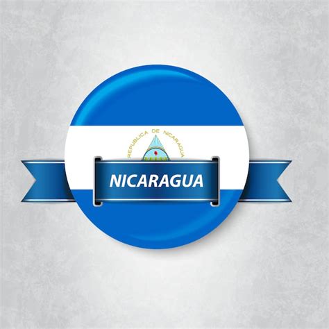 Premium Vector Flag Of Nicaragua In A Circle