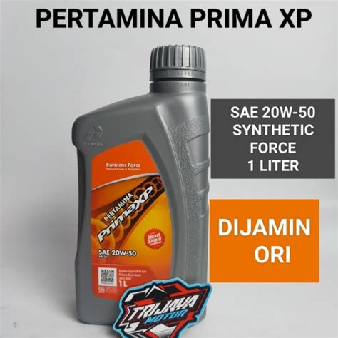 Jual OLI MESIN PERTAMINA PRIMA XP SAE 20W 50 SYNTHETIC FORCE Shopee