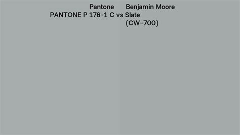 Pantone P C Vs Benjamin Moore Slate Cw Side By Side Comparison