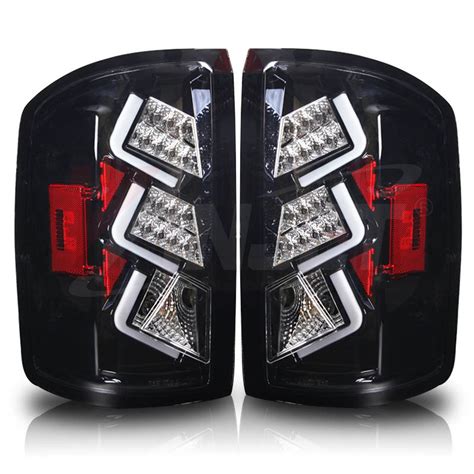 Winjet CTWJ 0439 GBC Gloss Black Fiber Optic LED Tail Lights