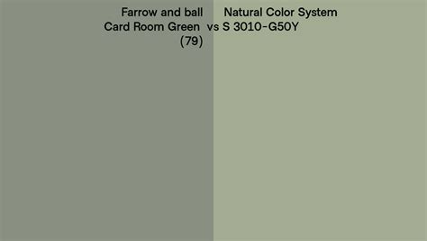 Farrow And Ball Card Room Green 79 Vs Natural Color System S 3010