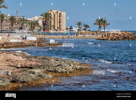 Natural Pools In The Playa Del Cura Of The Town Of Torrevieja In The