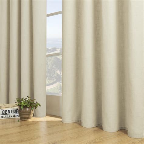 Joydeco Linen Curtains 84 Inch Length 2 Panels Set