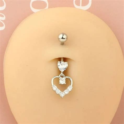 Aoxiang Dangled Belly Button Rings Surgical Steel 14g Bar Navel