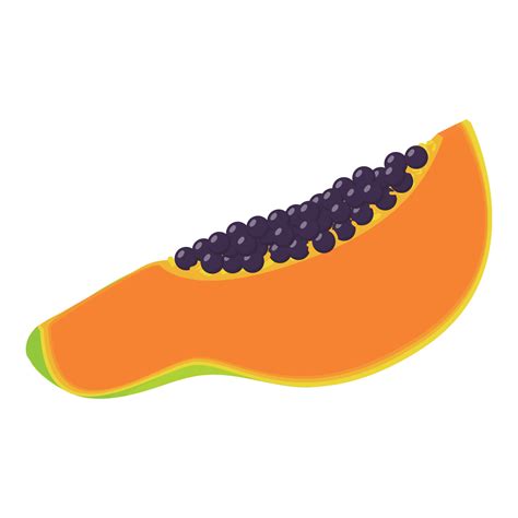 Slice papaya icon, isometric style 14225852 Vector Art at Vecteezy