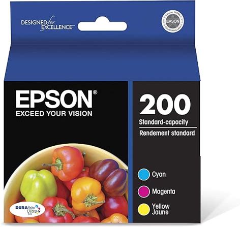 Epson 200 Durabrite Ultra Standard Capacity Ink Cartridge Colour Combo Pack T200520 Amazon