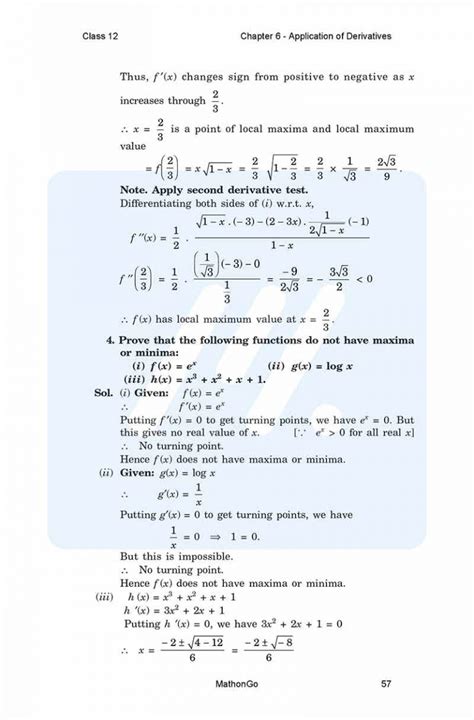 NCERT Solutions For Class 12 Maths Chapter 6 Application Of