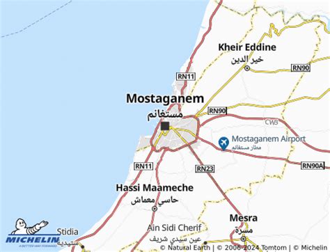 MICHELIN Mostaganem map - ViaMichelin