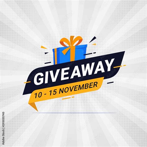 Giveaway banner template design for social media post Stock Vector | Adobe Stock