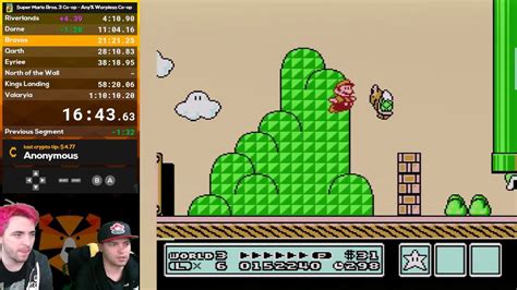 Super Mario Bros 3 Co Op Any Warpless Former World Record Speedrun 1