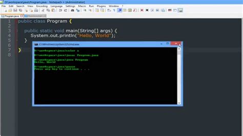 Using Notepad To Compile And Run Java Programs Youtube