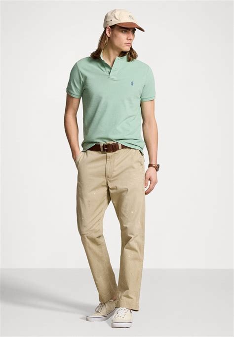 Polo Ralph Lauren Custom Fit Spa Terry Polo Shirt Poloshirt Vineyard Green Groen Zalando Nl