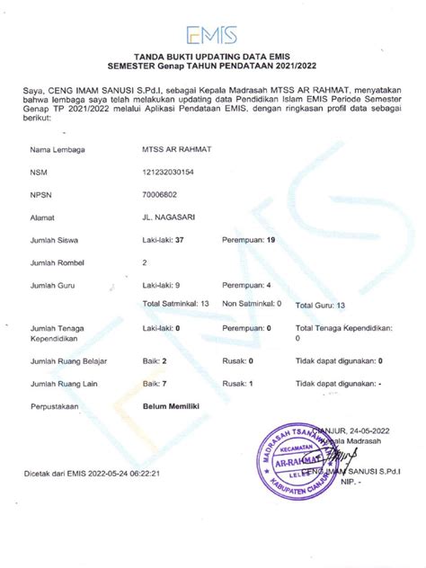 Berita Acara Emis Pdf