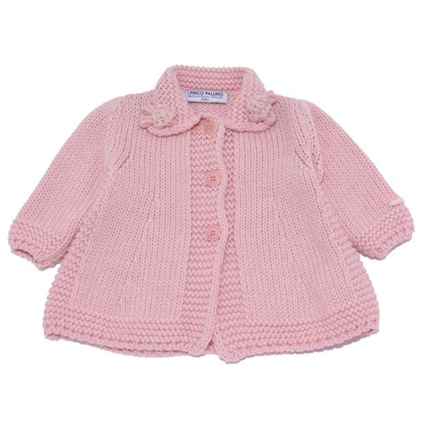 Y Maglione Bimba Girl I Pinco Pallino Baby Wool Pink Cardigan Sweater