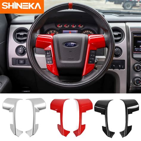 SHINEKA Pegatina Decorativa Para Volante De Coche Accesorios Para Ford