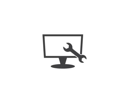 Monitor Symbol Illustration Glass Laptop Pc Vector Glass Laptop Pc