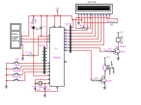 Pir Based Security System Circuit Diagram