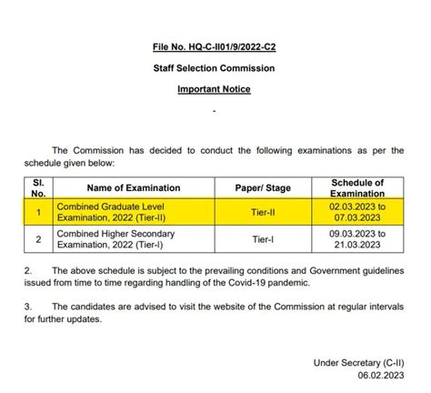 SSC CGL Tier 2 Exam Date Announced Exam On 02 07 March 2023