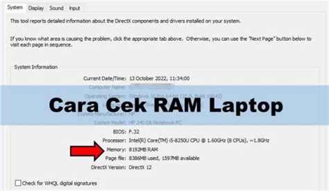 Cara Cek Ram Laptop Dengan Cepat Tak Sampai Menit Rancah Post