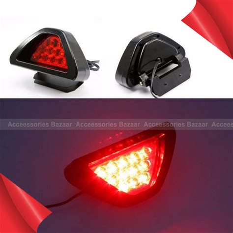 Universal F1 Style 12 LED Red Rear Tail Third Brake Stop Safety Car