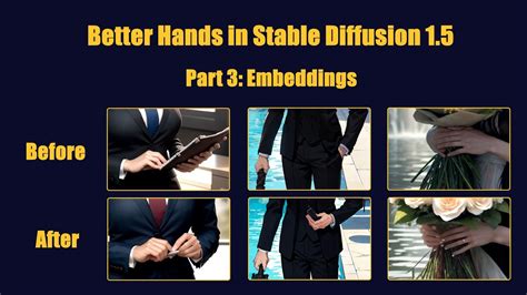 Better Hands In Stable Diffusion 15 Part 3 Embeddings Youtube