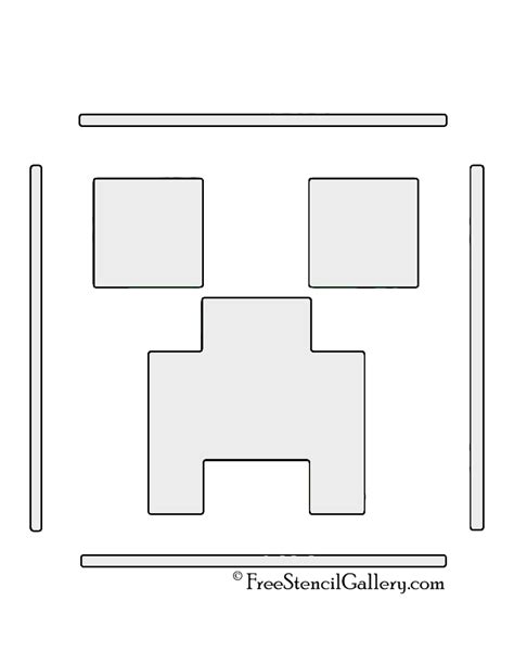 Printable Creeper Face Template | DocTemplates