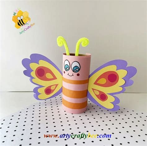 Paper Butterfly Toilet Paper Roll Craft Arty Crafty Bee