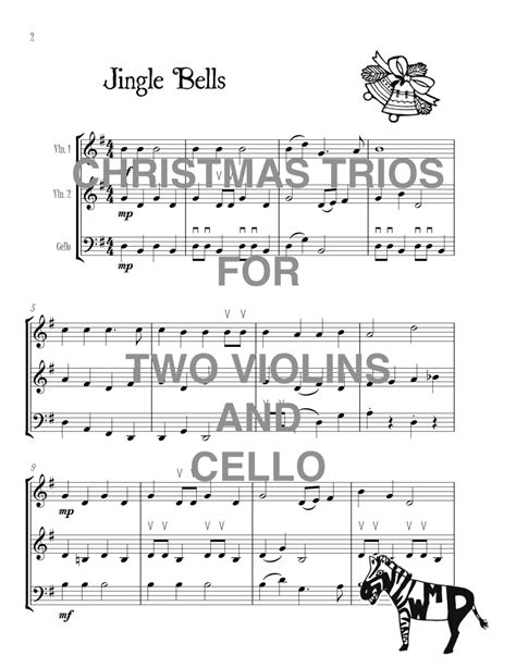 Christmas Trios For Two Violins And Cello Wild Music Publications