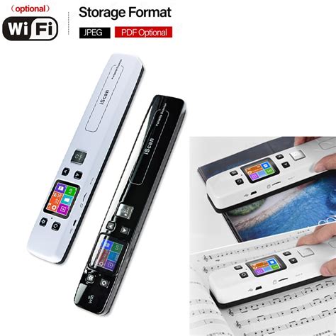 Mini escáner portátil de imágenes de documentos PDF WiFi USB