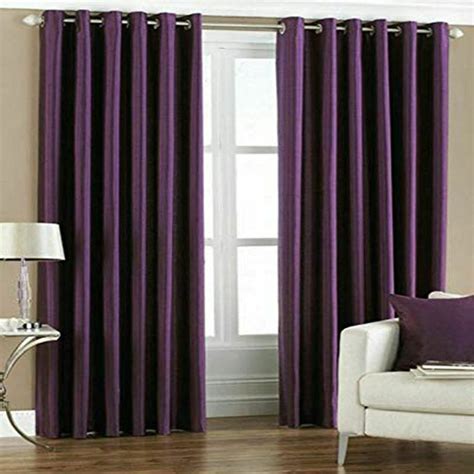 Purple Polyester Curtain Long Crush For Door Length Feet At Rs