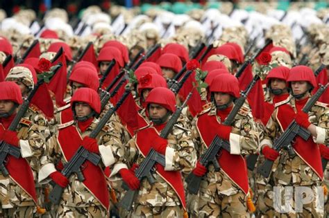 Photo: Iranian Army soldiers march during a military parade in Tehran ...