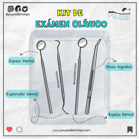 Instrumental Dental Kit Examen Cl Nico Dental Dental Spa Tableware