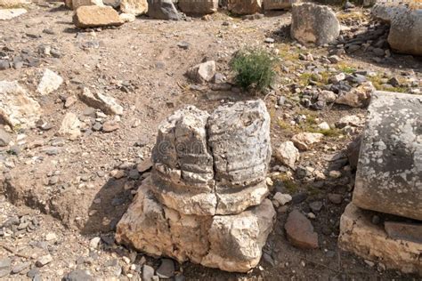 The Ruins Of A Th Century Ad Synagogue Located Near On Mount Arbel