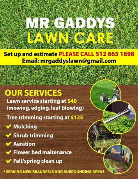 Serious Modern Landscaping Flyer Design For Mr Gaddys Lawn Care By