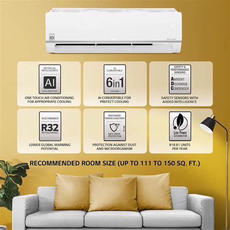 Buy Lg 6 In 1 Convertible 1 5 Ton 5 Star Ai Dual Inverter Split Smart