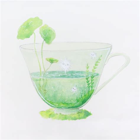 Teacup Watercolor at PaintingValley.com | Explore collection of Teacup ...