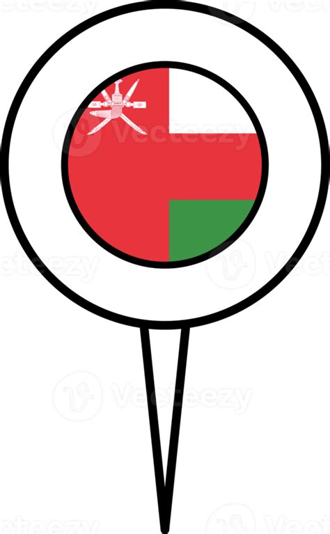 Oman Flag Pin Location Icon 22121610 PNG