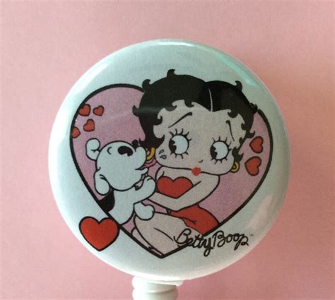 Betty Boop Retractable Reel Badge Holder With Charm Etsy