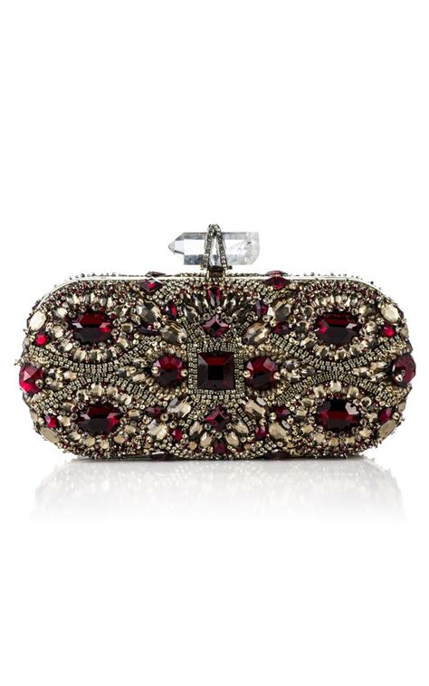 Shop Marchesa Lily Embroidered Clutch At Moda Operandi Evening