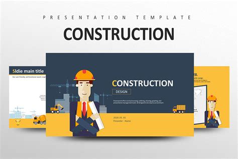 Construction Safety PPT | Creative PowerPoint Templates ~ Creative Market