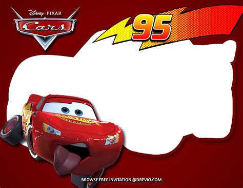 Lightning Mcqueen Invitation Templates