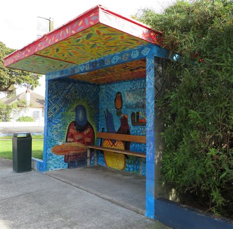 Bus Shelter Mural Stop Id Cnr Makaro Street And Mu Flickr