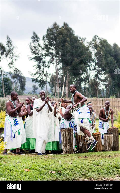 Volcanoes National Park Rwanda Intore Dancers Perform For Tourists