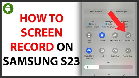 How To Screen Record On Samsung S23 Youtube