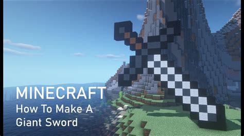 💥 Minecraft How To Build A Giant Sword Tutorial Youtube