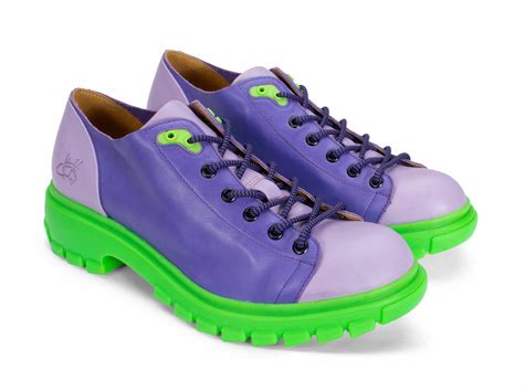 Mardi - Purple/Green | Leather hiker shoe | Fluevog Shoes