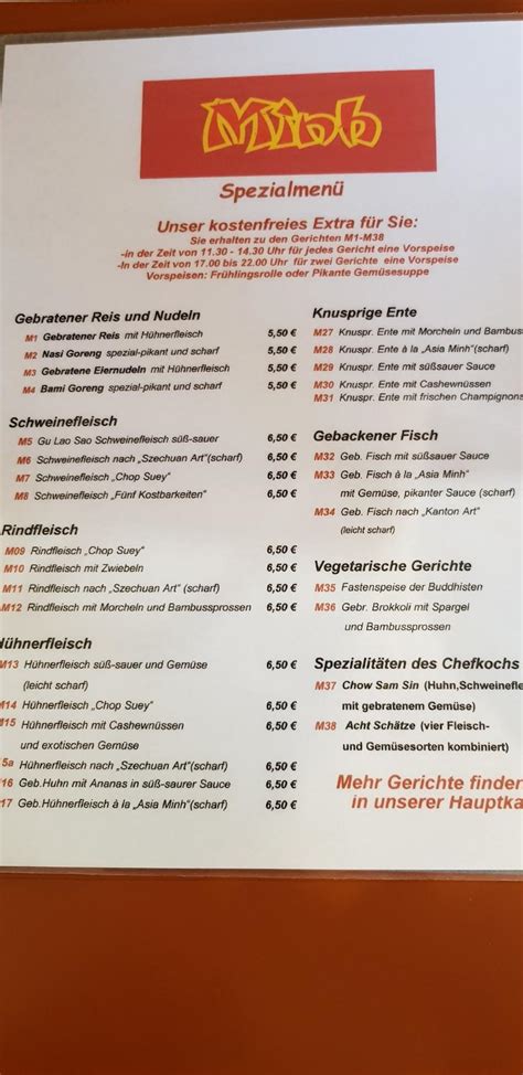 Speisekarte Von Asia Minh Restaurant Delmenhorst