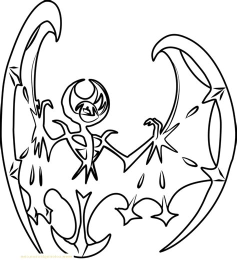 Fantastic Lunala Coloring Pages Pdf To Print Coloringfolder